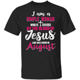 August Simple Woman - I'm covered by the blood of Jesus - Jesus Apparel