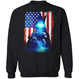 Us flag, Lion of Judah, The great Lion, Beautiful Cross on the sky - Jesus Apparel