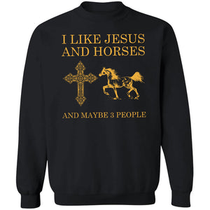 Jesus - I like Jesus and horse - Apparel