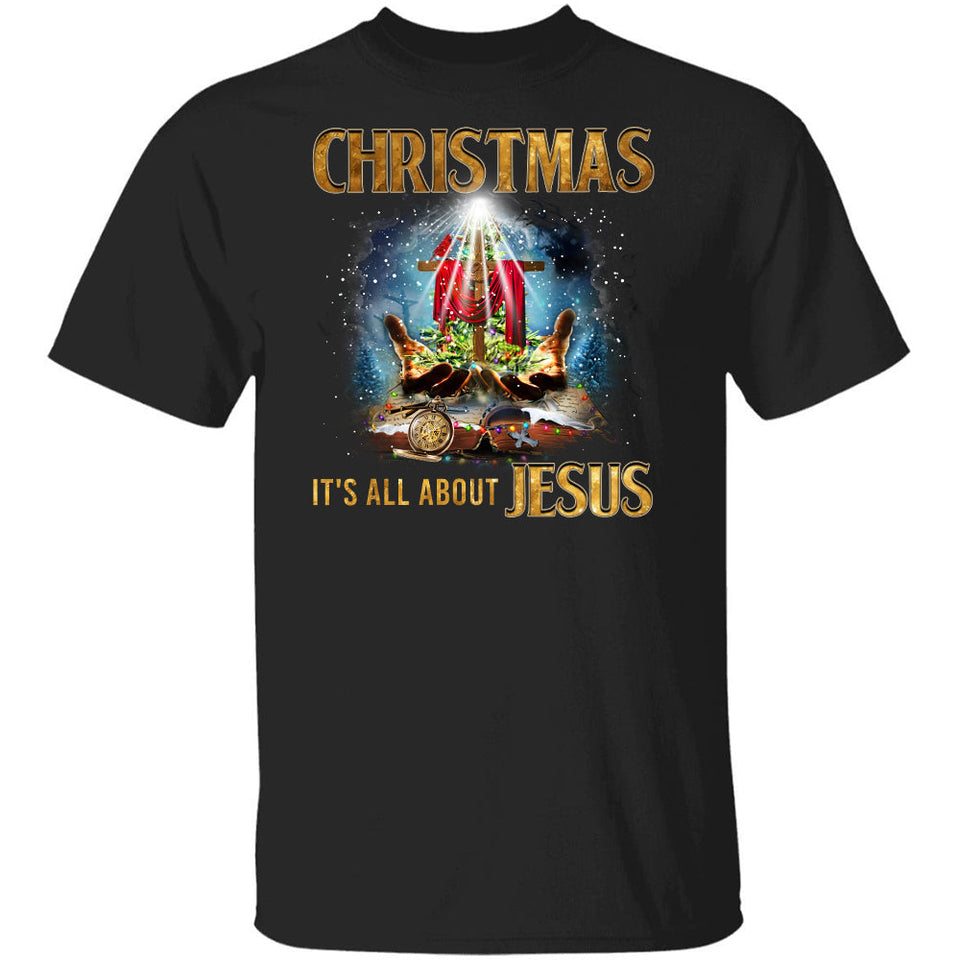 Christmas, It's all about Jesus - Jesus, Bible and wooden cross Apparel