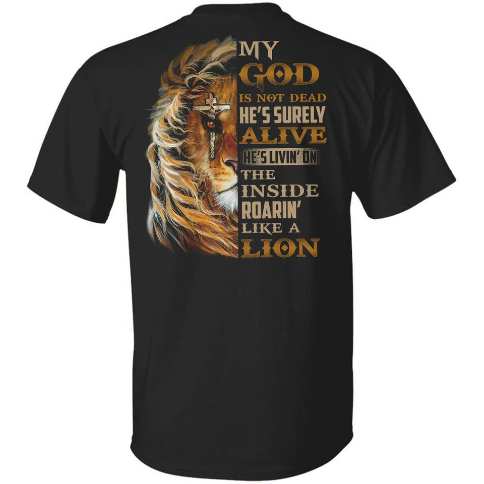 Lion of Judah, My God is not dead - Jesus Back-printed Apparel