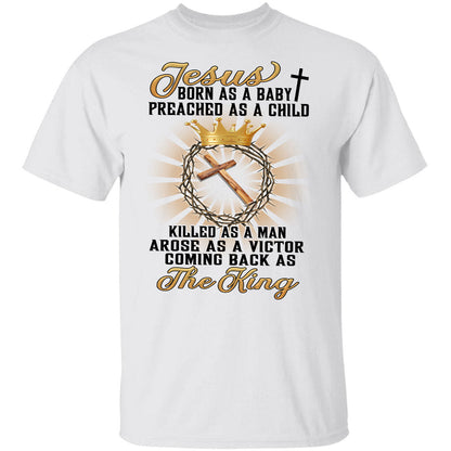Crown of thorn, Wooden cross, Jesus comes back as the King - Jesus Apparel