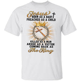 Crown of thorn, Wooden cross, Jesus comes back as the King - Jesus Apparel