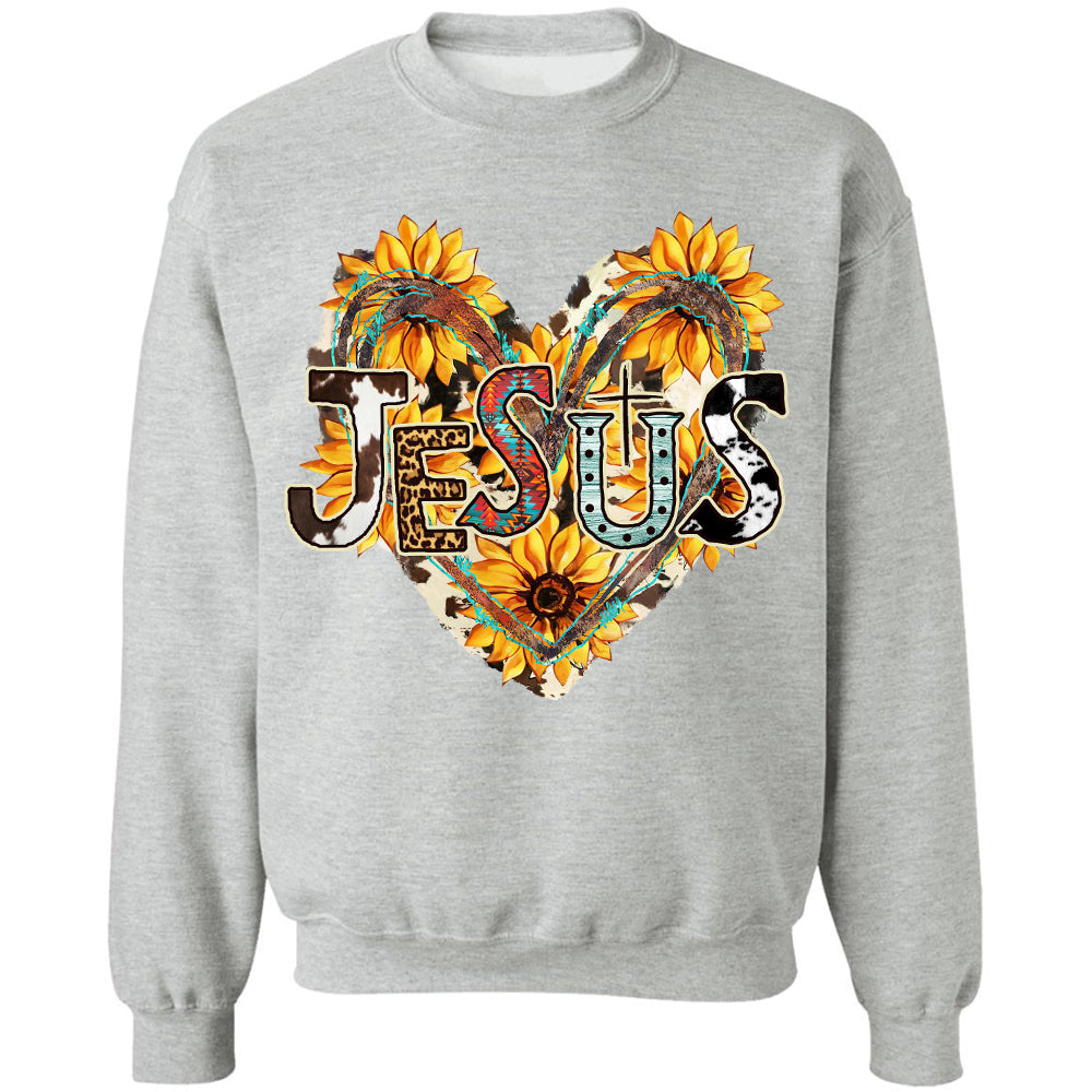 Jesus - Sunflower and Heart - Apparel