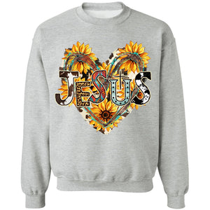 Jesus - Sunflower and Heart - Apparel