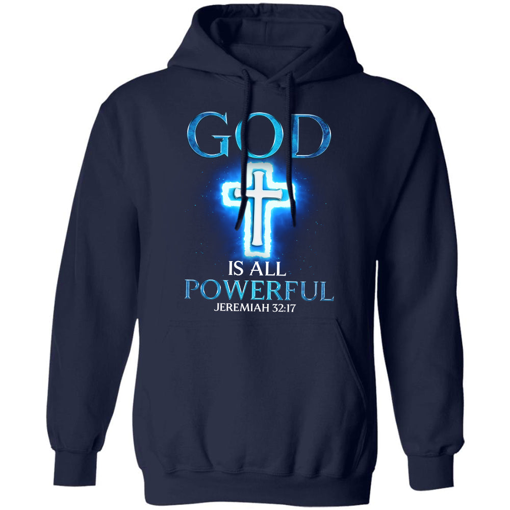 Cross light, Glowing cross, God is all powerful - Jesus Apparel