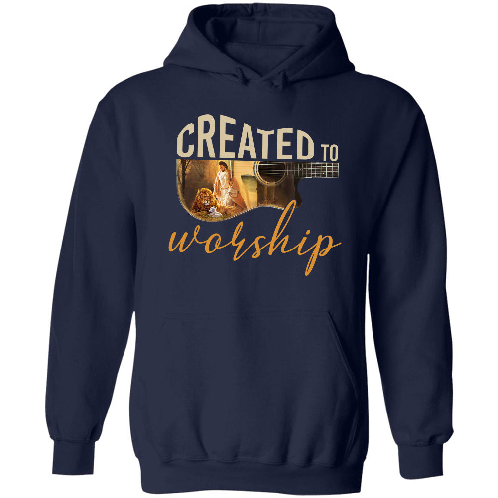 Wooden guitar, Lion king, Created to worship - Jesus Apparel