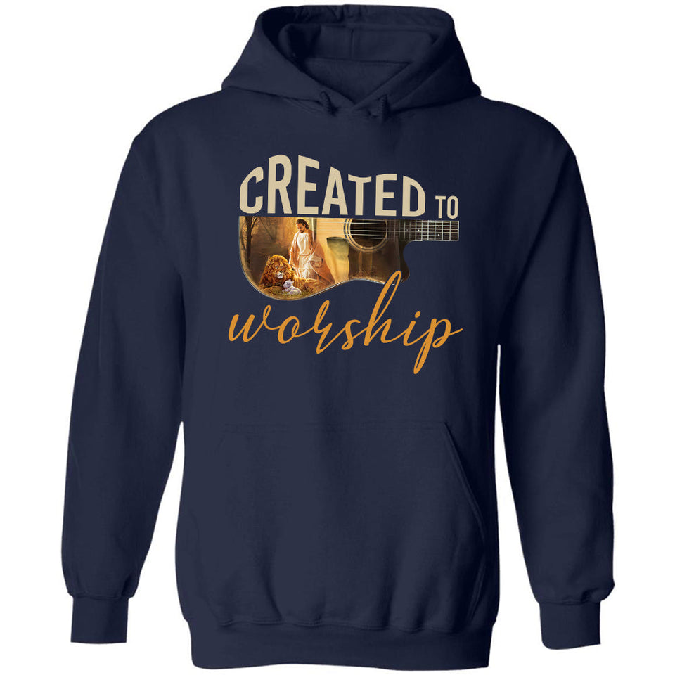 Wooden guitar, Lion king, Created to worship - Jesus Apparel