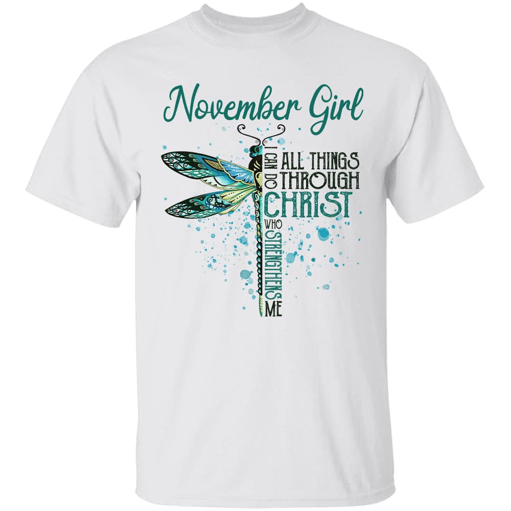 November girl - Jesus, Dragonfly, Christ Apparel