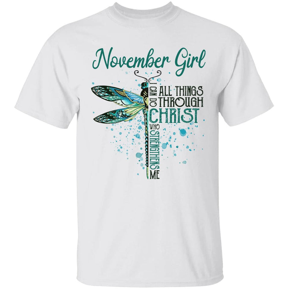 November girl - Jesus, Dragonfly, Christ Apparel