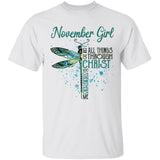 November girl - Jesus, Dragonfly, Christ Apparel