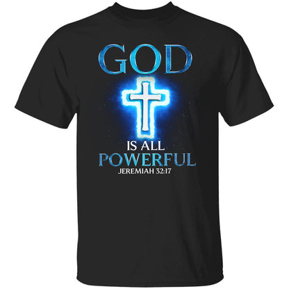Cross light, Glowing cross, God is all powerful - Jesus Apparel