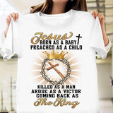 Crown of thorn, Wooden cross, Jesus comes back as the King - Jesus Apparel