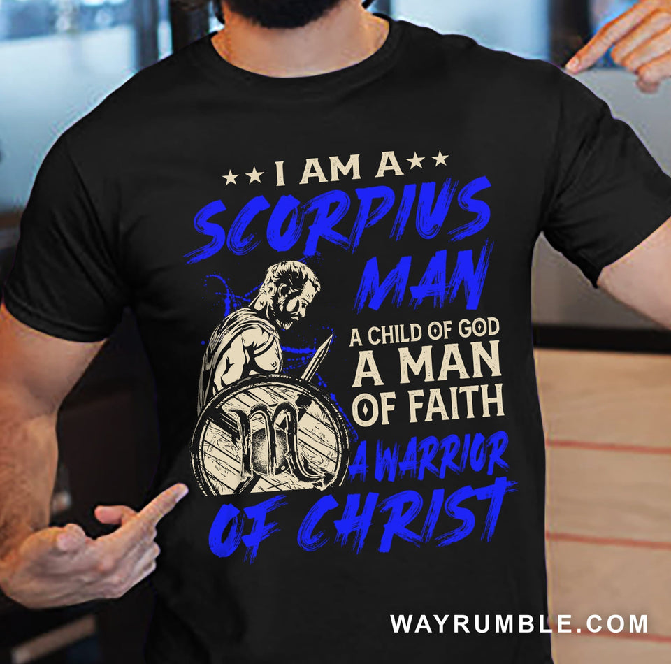 Warrior apparel, Zodiac sign, I am a Scorpius man - Jesus Apparel