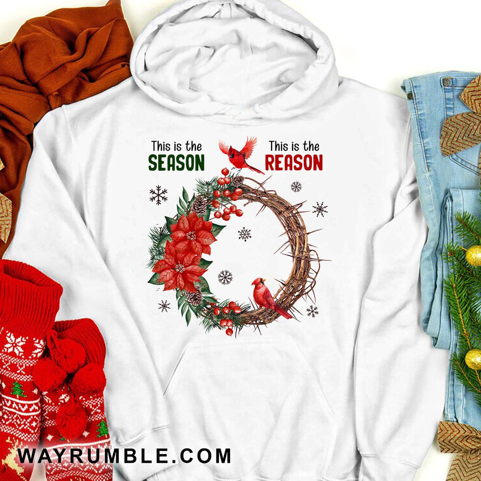 Jesus - Cardinals and wreath - This is the reason - Apparel