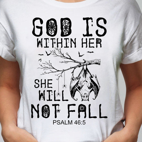 Jesus - Halloween - God is within her, She will not fall - Apparel
