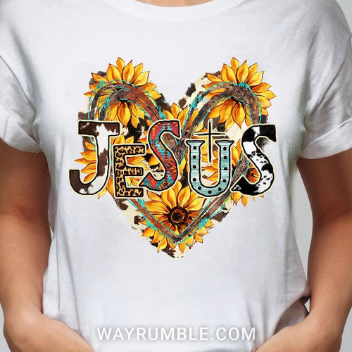 Jesus - Sunflower and Heart - Apparel