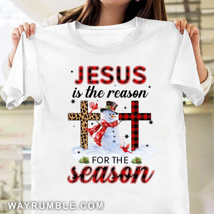 Outdoor snowman, Cross symbol, Christmas gift, Jesus is the reason for the season - Jesus Apparel