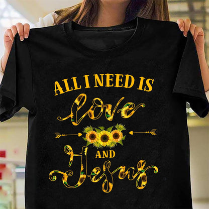 Sunflower - All I need is love and Jesus - Jesus Apparel
