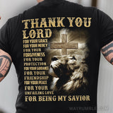 Jesus, Lion of Judah, Thank you Lord for being my savior Back-printed Apparel