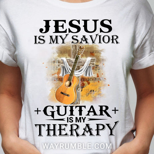 Jesus is my savior, Guitar is my therapy - Apparel