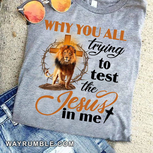 Jesus - The Lion - Why you all always trying to test the Jesus in me - Apparel