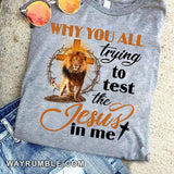 Jesus - The Lion - Why you all always trying to test the Jesus in me - Apparel