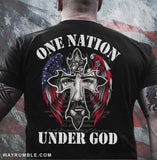 Jesus and the wings of the US, One nation under God - Jesus Back-printed Apparel