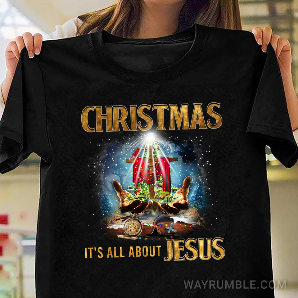 Christmas, It's all about Jesus - Jesus, Bible and wooden cross Apparel