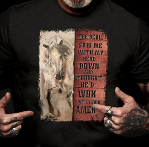 Jesus - Horse - The devil thought he'd won until I said Amen - Apparel