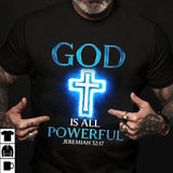 Cross light, Glowing cross, God is all powerful - Jesus Apparel