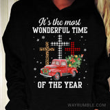 It's the most wonderful time of the year, Christmas, Red truck, Crosses - Jesus Apparel