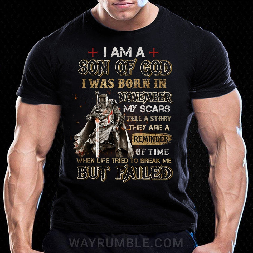 Born in November, I am the son of God - Jesus, Warrior Apparel