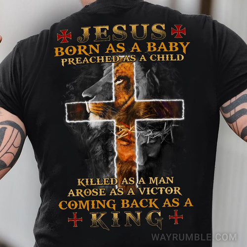 Jesus - Coming back as a king - Back-printed Apparel