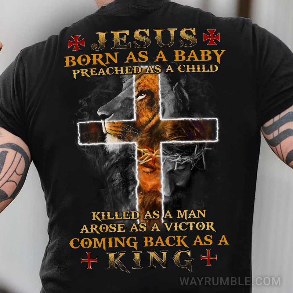 Jesus - Coming back as a king - Back-printed Apparel