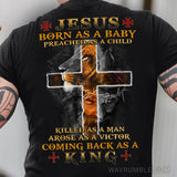 Jesus - Coming back as a king - Back-printed Apparel
