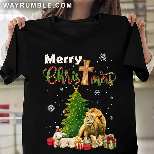 Merry Christmas - Jesus, Lion and Lamb Christmas Apparel