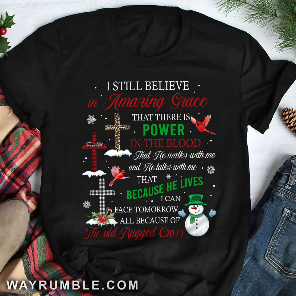 Snowman, Cardinal, I still believe in amazing grace - Jesus, Winter Apparel