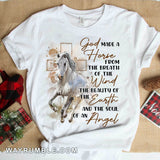 Running horse, White horse, God made a horse from the breath of the wind - Jesus Apparel