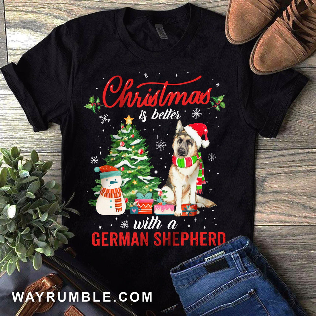 Christmas tree, Christmas is better with a German Shepherd - Jesus Apparel