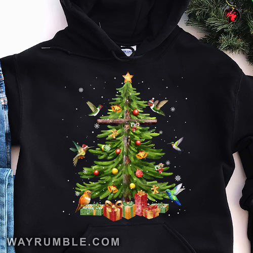 Christmas Tree, Hummingbird, Christmas presents, Amazing cross - Jesus, Christmas Apparel