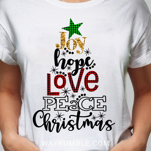 Jesus - Christmas - Joy Hope Love Peace - Apparel