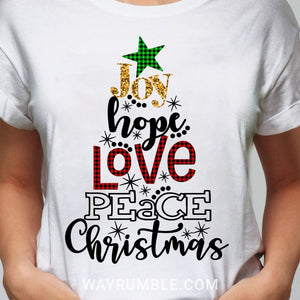 Jesus - Christmas - Joy Hope Love Peace - Apparel