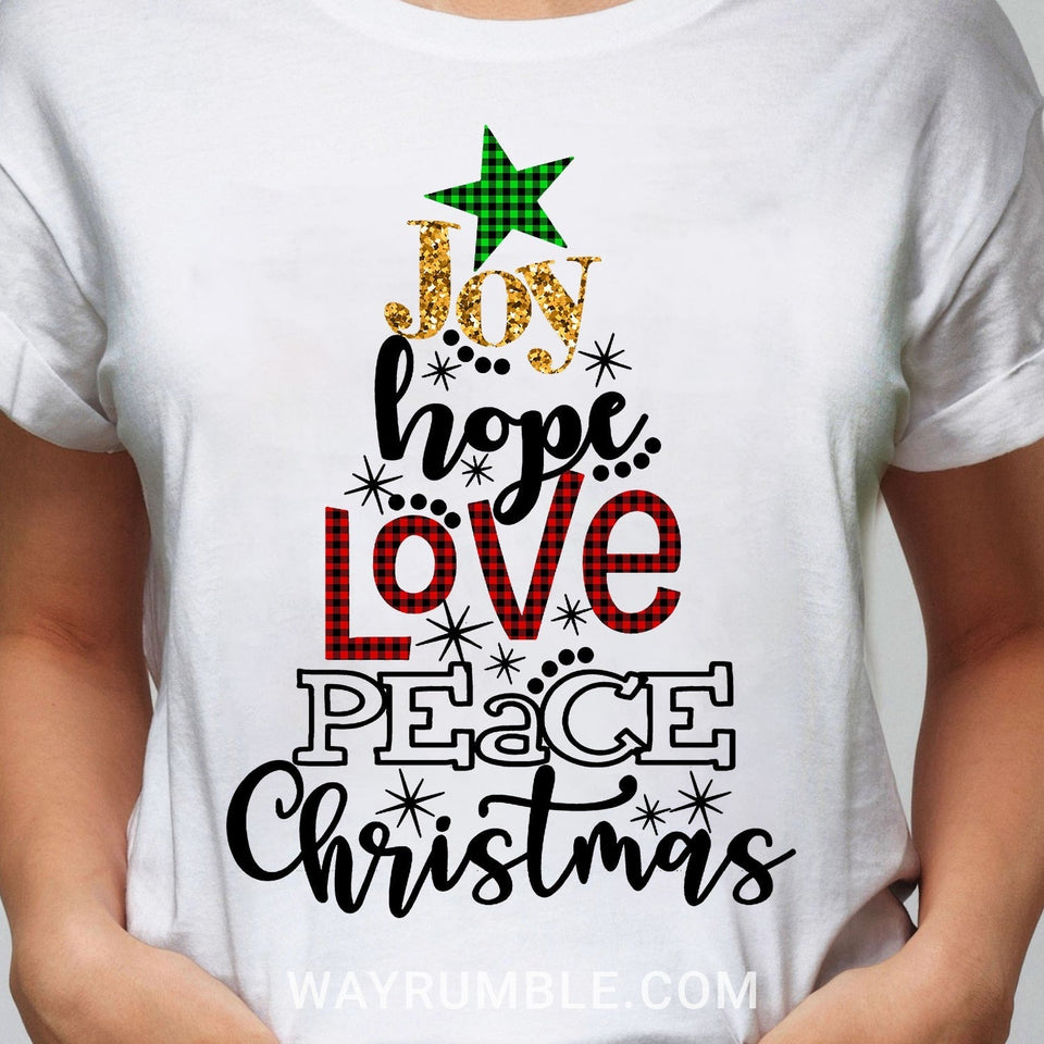 Jesus - Christmas - Joy Hope Love Peace - Apparel