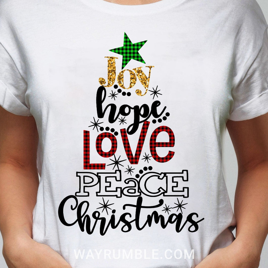 Jesus - Christmas - Joy Hope Love Peace - Apparel