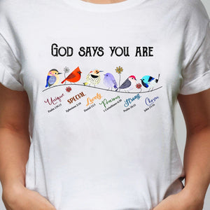 Jesus - Bird - God says you are - Apparel