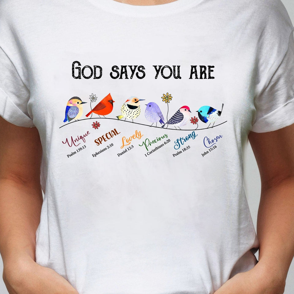 Jesus - Bird - God says you are - Apparel