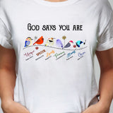 Jesus - Bird - God says you are - Apparel