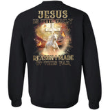 Jesus - Horse with butterfly - Jesus is the only reason I made it this far - Back-printed Apparel