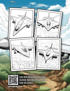 Jet Fighters 30 Pages Printable Coloring Book